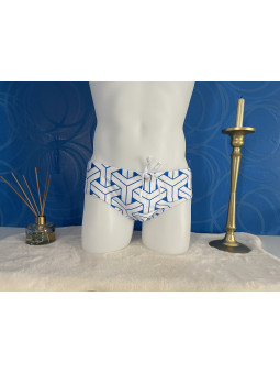 🔷 Slip de Bain Optical Blue...